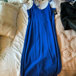 Express Royal Blue Bodycon Midi Dress